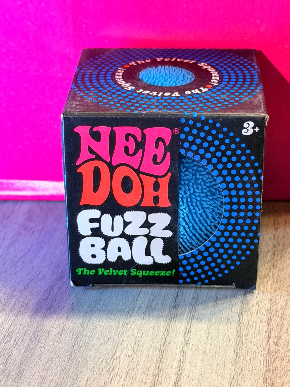 Authentic NeeDoh Fuzzball-Blue          (Velvet Squeeze)